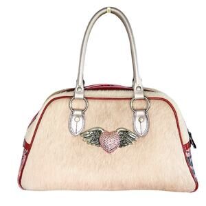 Bridget Shuster Y2k Western Leather Satchel Bag Rhinestone Coquette Retro Chic